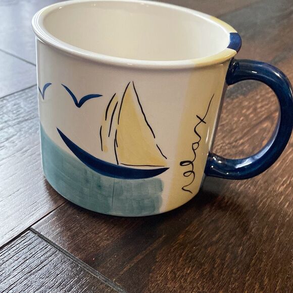 Eddie Bauer home lot of four mugs 14oz learn play relax dream coffee tea fall wi - Picture 7 of 10